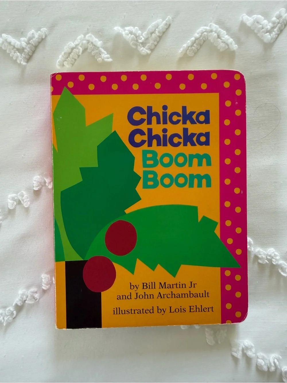Chicka Chicka Boom Boom Board Book - Bright Pink & Yellow